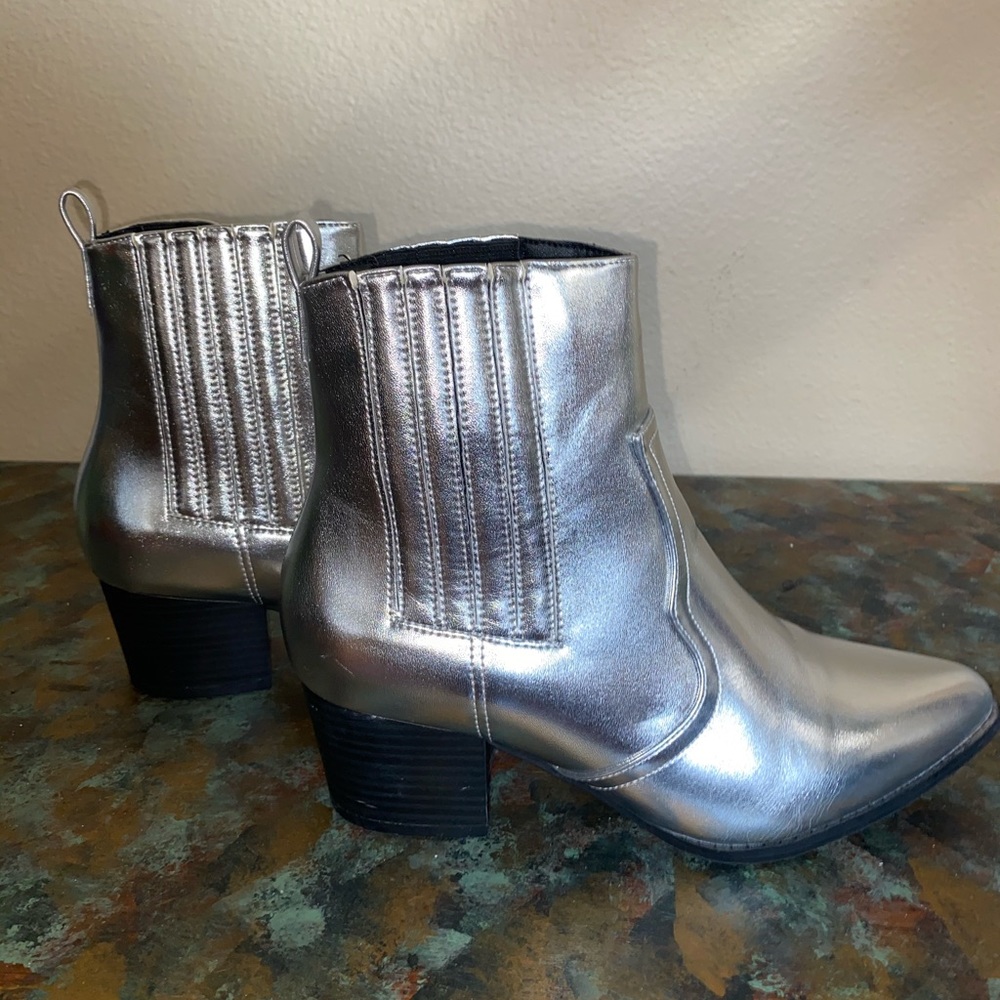 Metallic booties